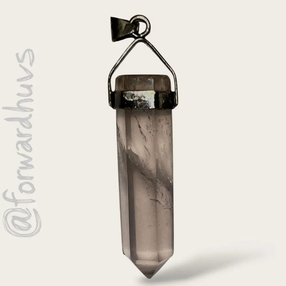 Rose Quartz Crystal Point Pendant with Untested Silver Bale – 1.5” - Picture 4 of 7